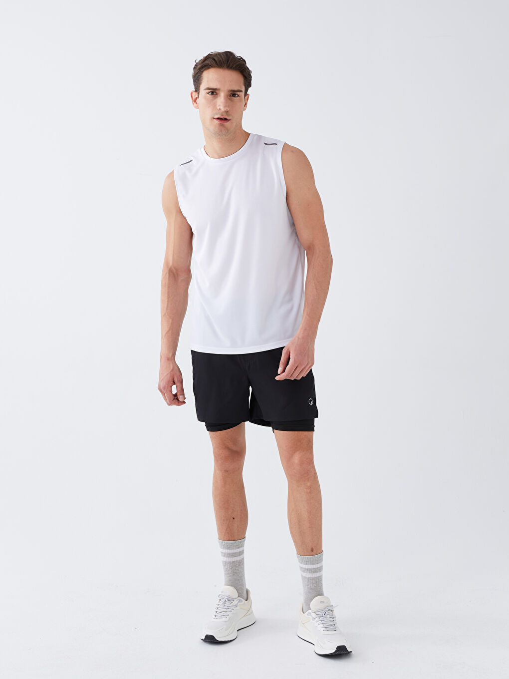 XSIDE ACTIVE Siyah Slim Fit Erkek Spor Tayt Şort - 1