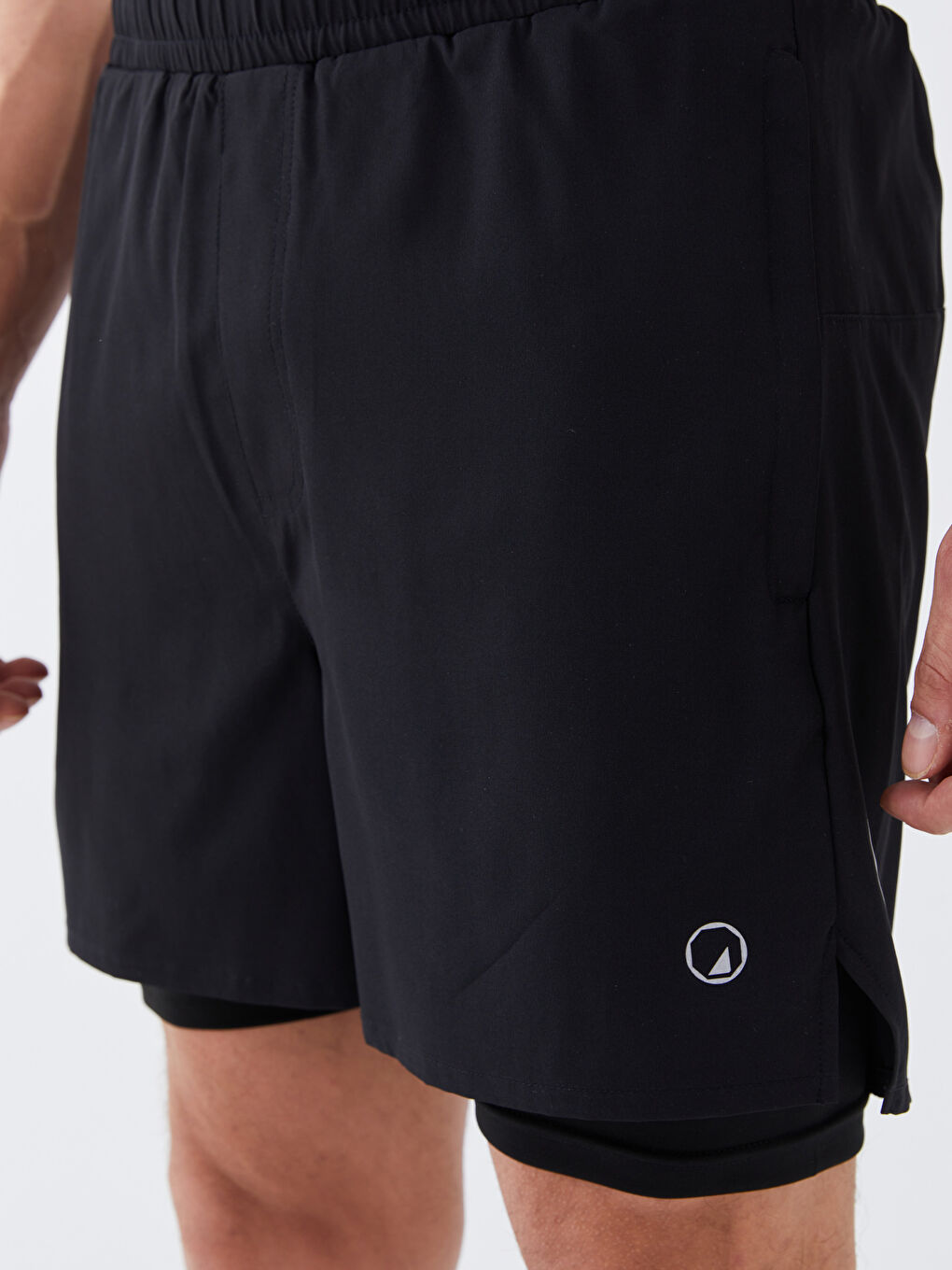 XSIDE ACTIVE Siyah Slim Fit Erkek Spor Tayt Şort - 4