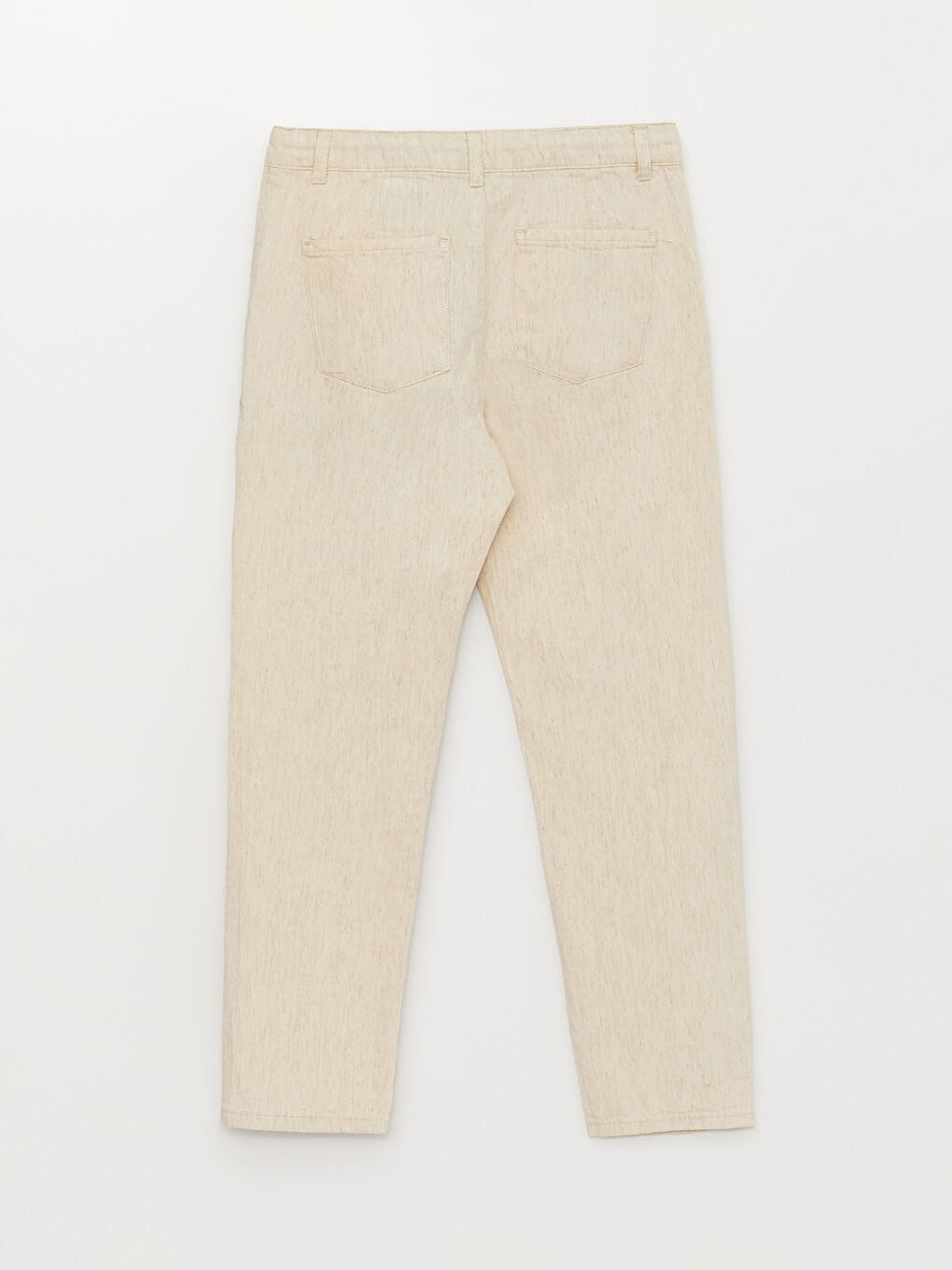 Ekru Beli Ayarlanabilir Lastikli Erkek Çocuk Pantolon-1