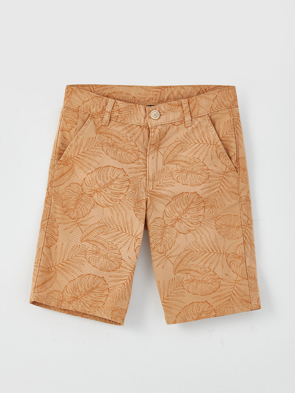 Polo Neck Printed Short Sleeve Boy T-Shirt and Shorts-2