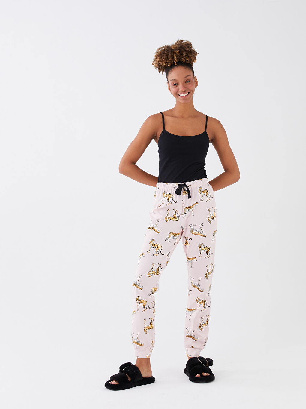 Women's Patterned Pyjama Bottoms with Elasticated Waist -S35998Z8-LT4