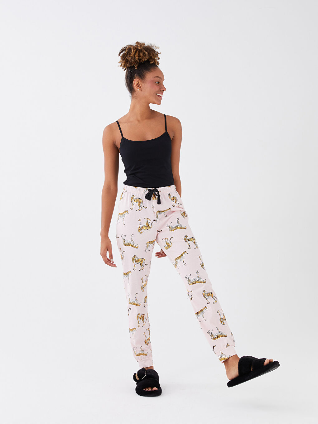 Women's Patterned Pyjama Bottoms with Elasticated Waist -S35998Z8-LT4