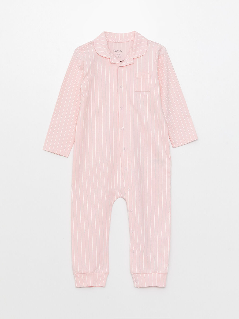 გოლფიანი გრძელმკლავიანი ზოლიანი ბამბის გოგოს კომბინიზონი