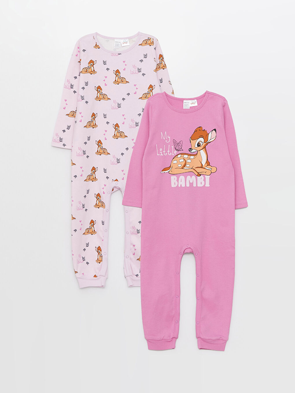 Crew Neck Long-Sleeve Bambi Printed Baby Girl Jumpsuit 2-Piece Set -S36010Z1-GD7