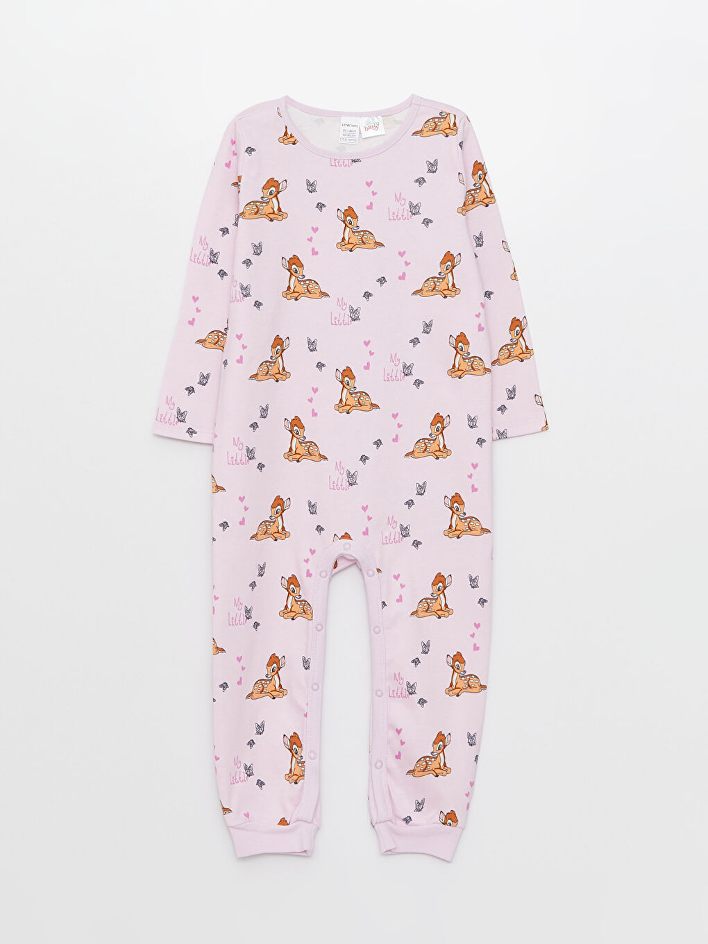 Crew Neck Long-Sleeve Bambi Printed Baby Girl Jumpsuit 2-Piece Set -S36010Z1-GD7