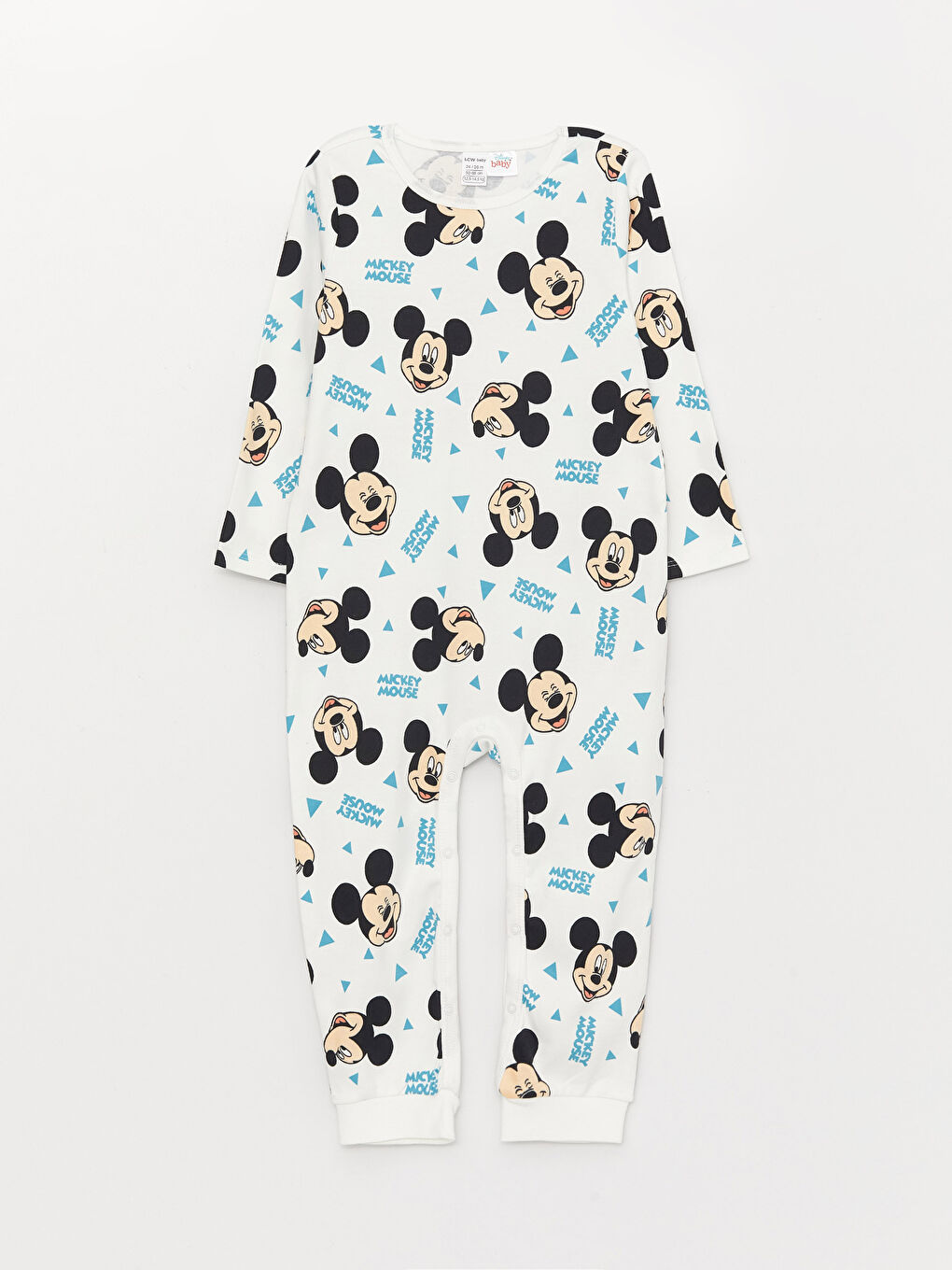 Crew Neck Long Sleeve Mickey Mouse Printed Baby Boys Jumpsuit 2 Pack-2