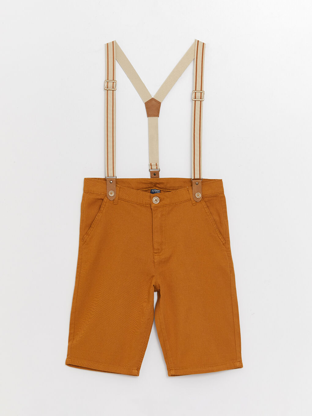 Kahverengi Erkek Çocuk Şort ve Pantolon Askısı