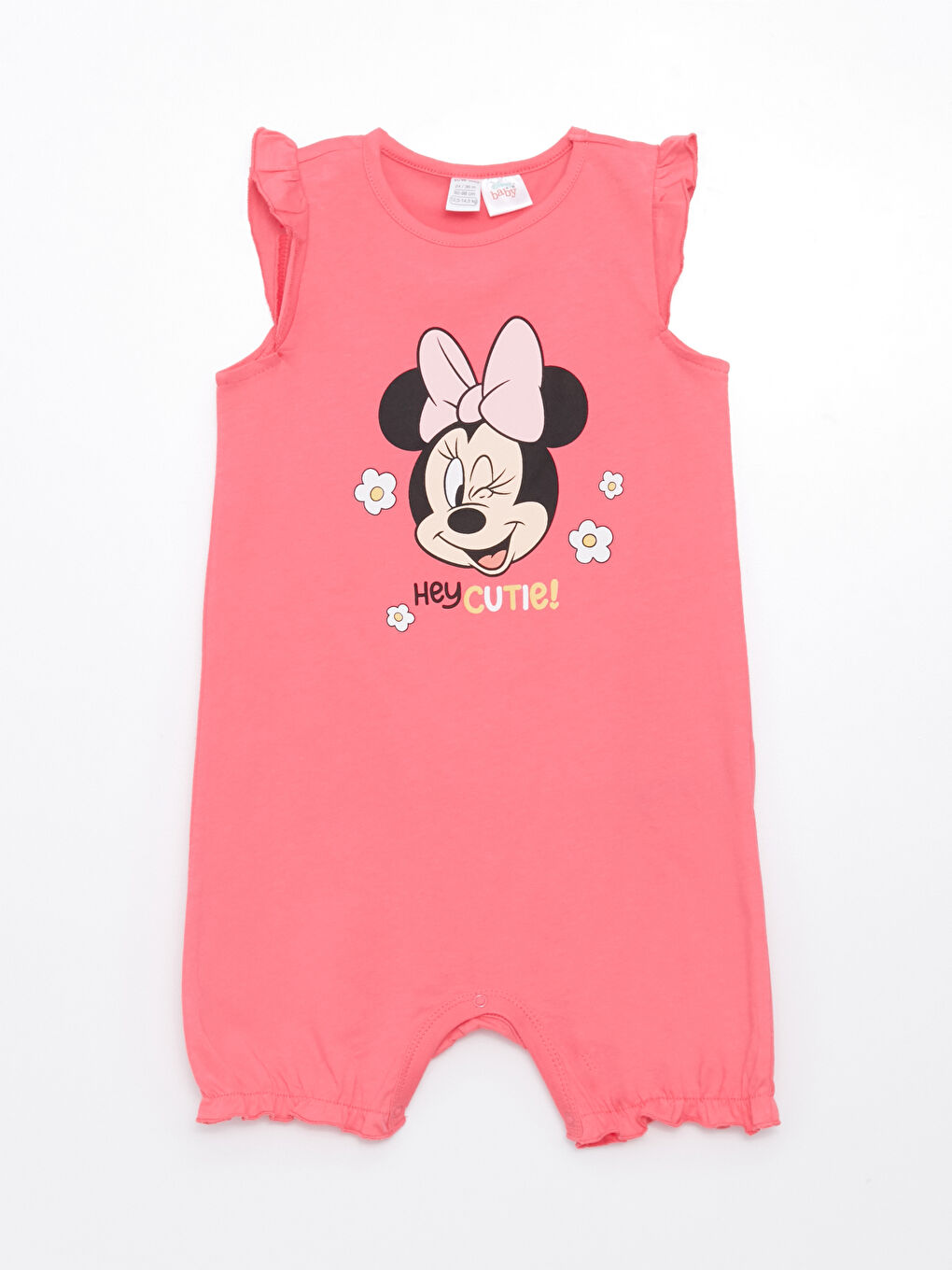 Crew Neck Minnie Mouse Printed Baby Girl Rompers 2 Pack-1