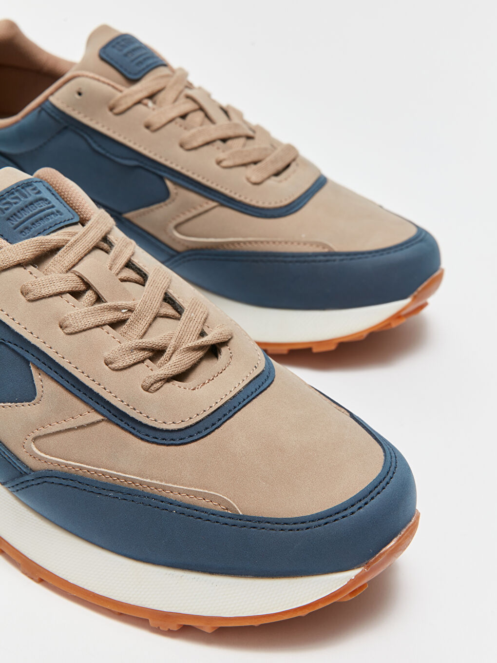 Lacivert Renk Bloklu Bağcıklı Erkek Spor Ayakkabı-2