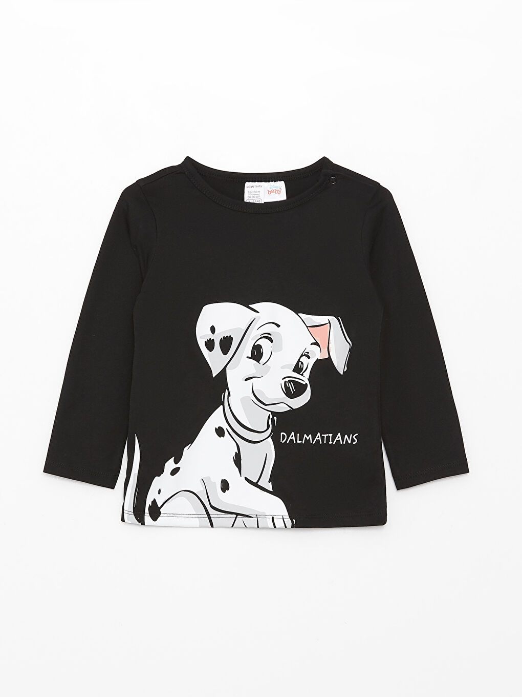 Crew Neck Long Sleeve 101 Dalmatians Printed Baby Boy Pajama Set-1