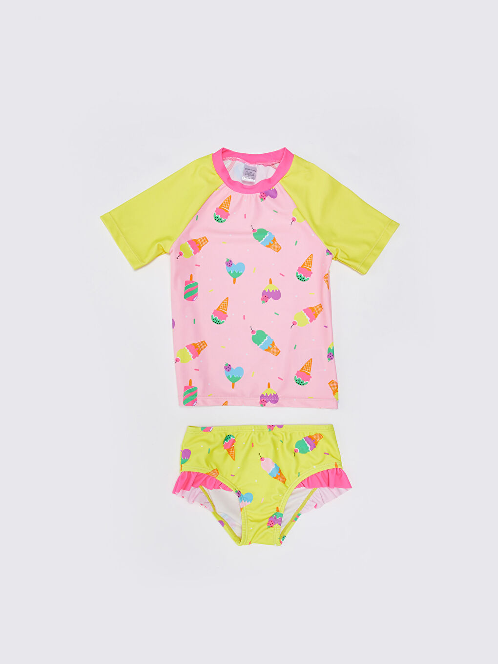 Crew Neck Short Sleeve Printed Baby Girl Bikini -S36070Z1-LT4