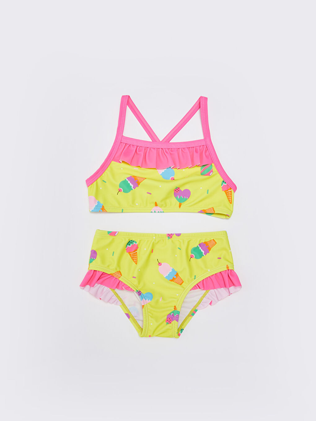 Crew Neck Short Sleeve Printed Baby Girl Bikini -S36070Z1-LT4