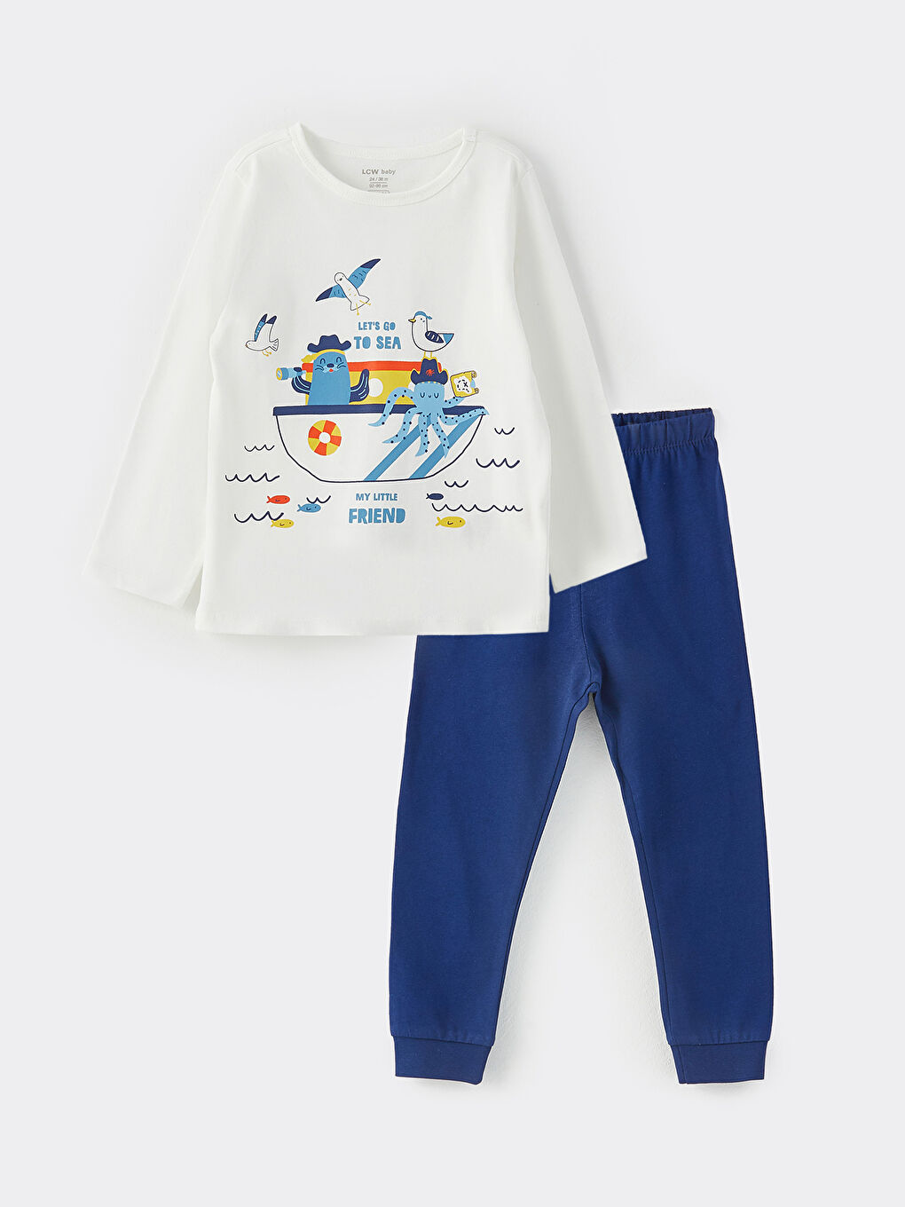 LCW baby Rundhalsausschnitt Langarm Bedrucktes Baby Jungen Pyjama-Set -S36080Z1-R9J