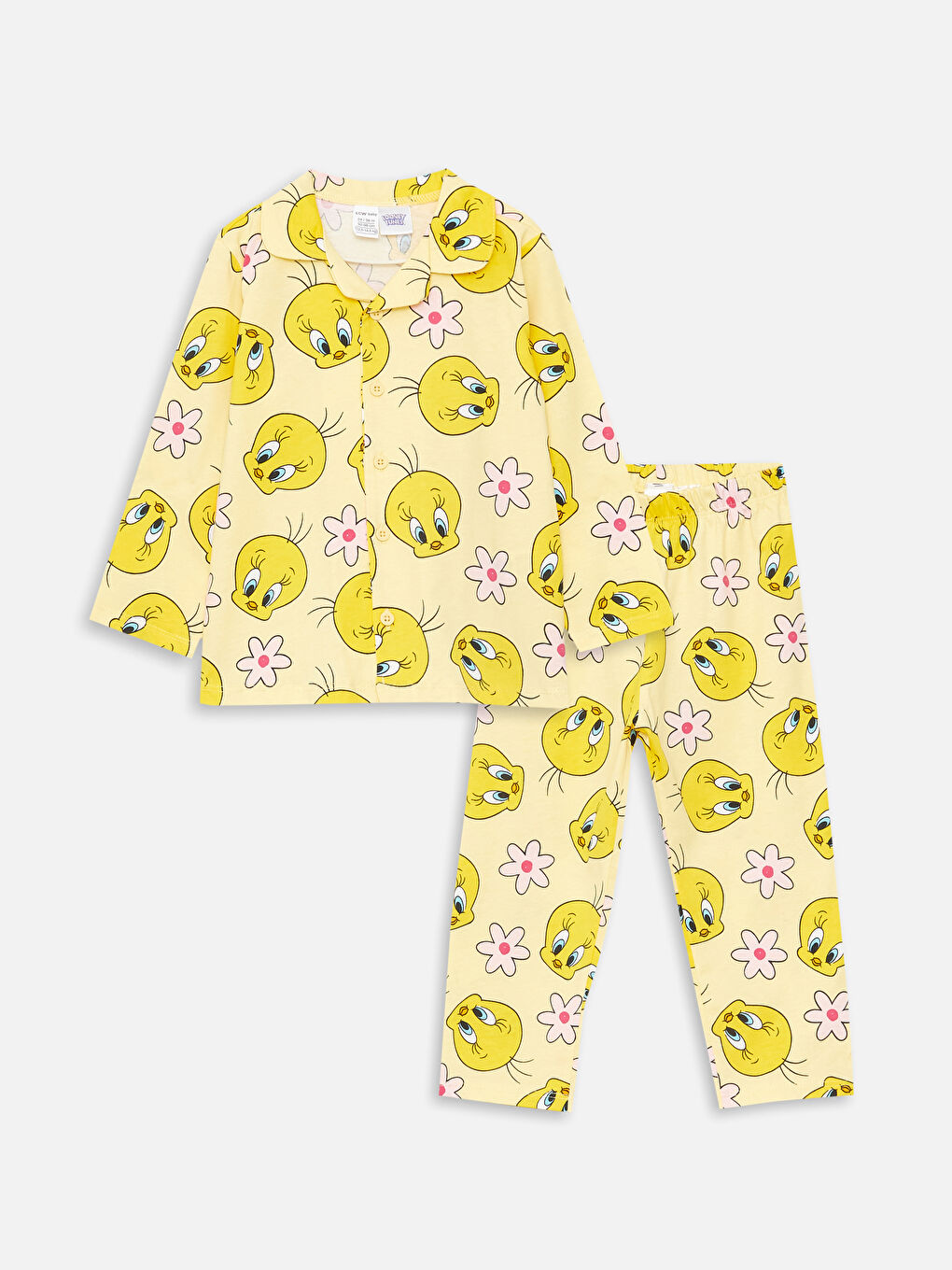 LCW baby طقم بيجاما أصفر طفلة -S36081Z1-LUG