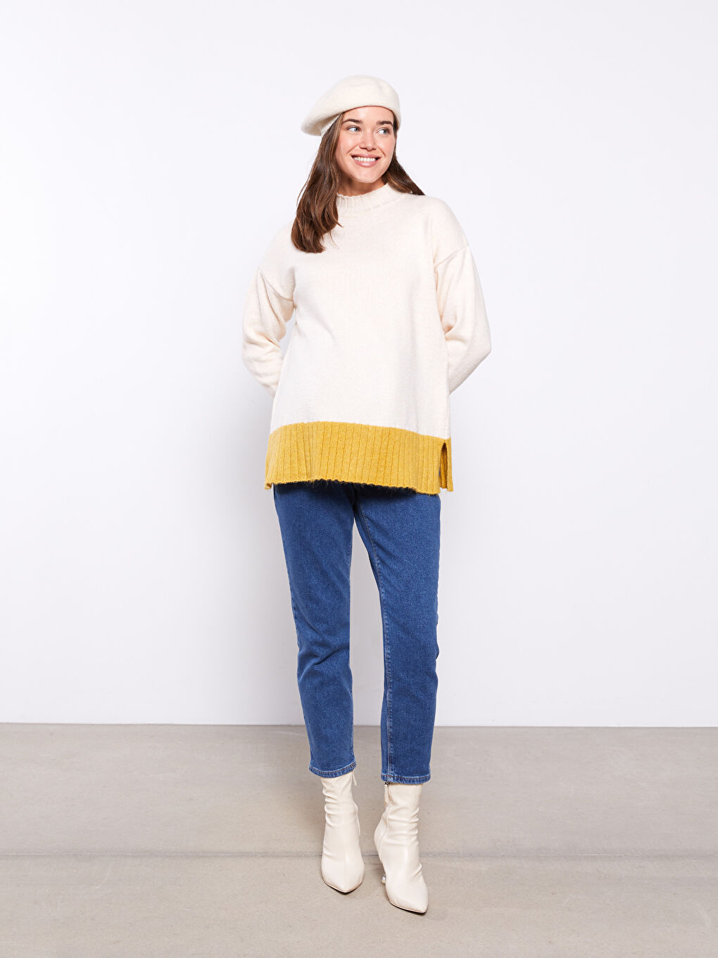 LCW ECO Belly Panel Plain Maternity Jeans -S36096Z8-507