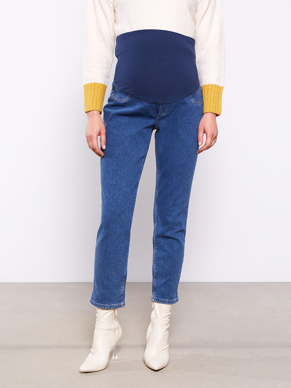 LCW ECO Belly Panel Plain Maternity Jeans -S36096Z8-507