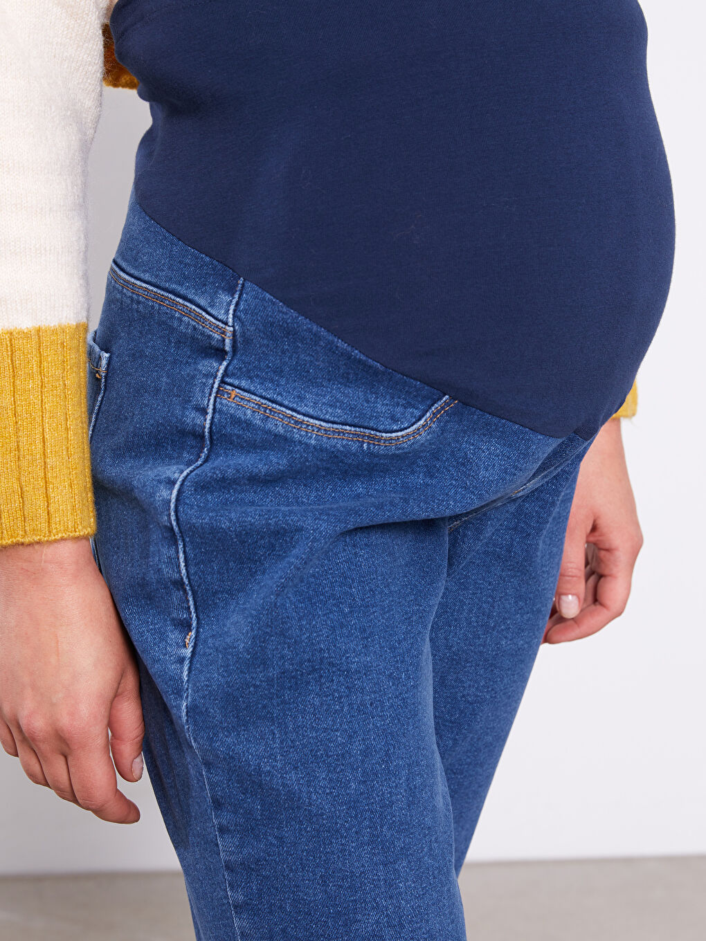 LCW ECO Belly Panel Plain Maternity Jeans -S36096Z8-507