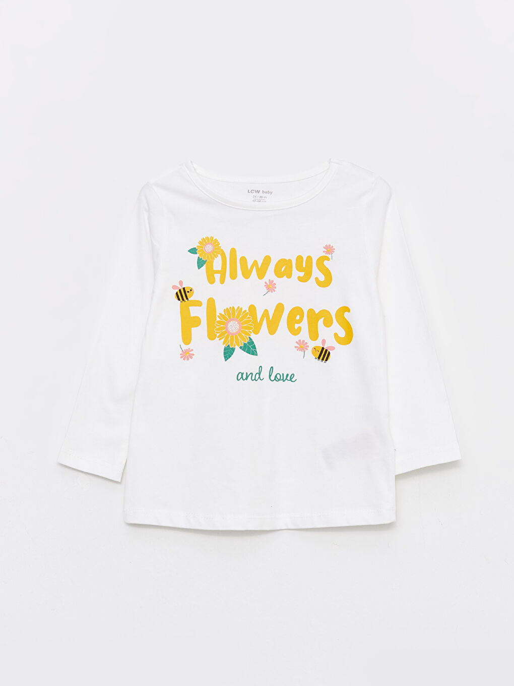 Crew Neck Long Sleeve Printed Baby Girl Pajama Set 4-pack-1