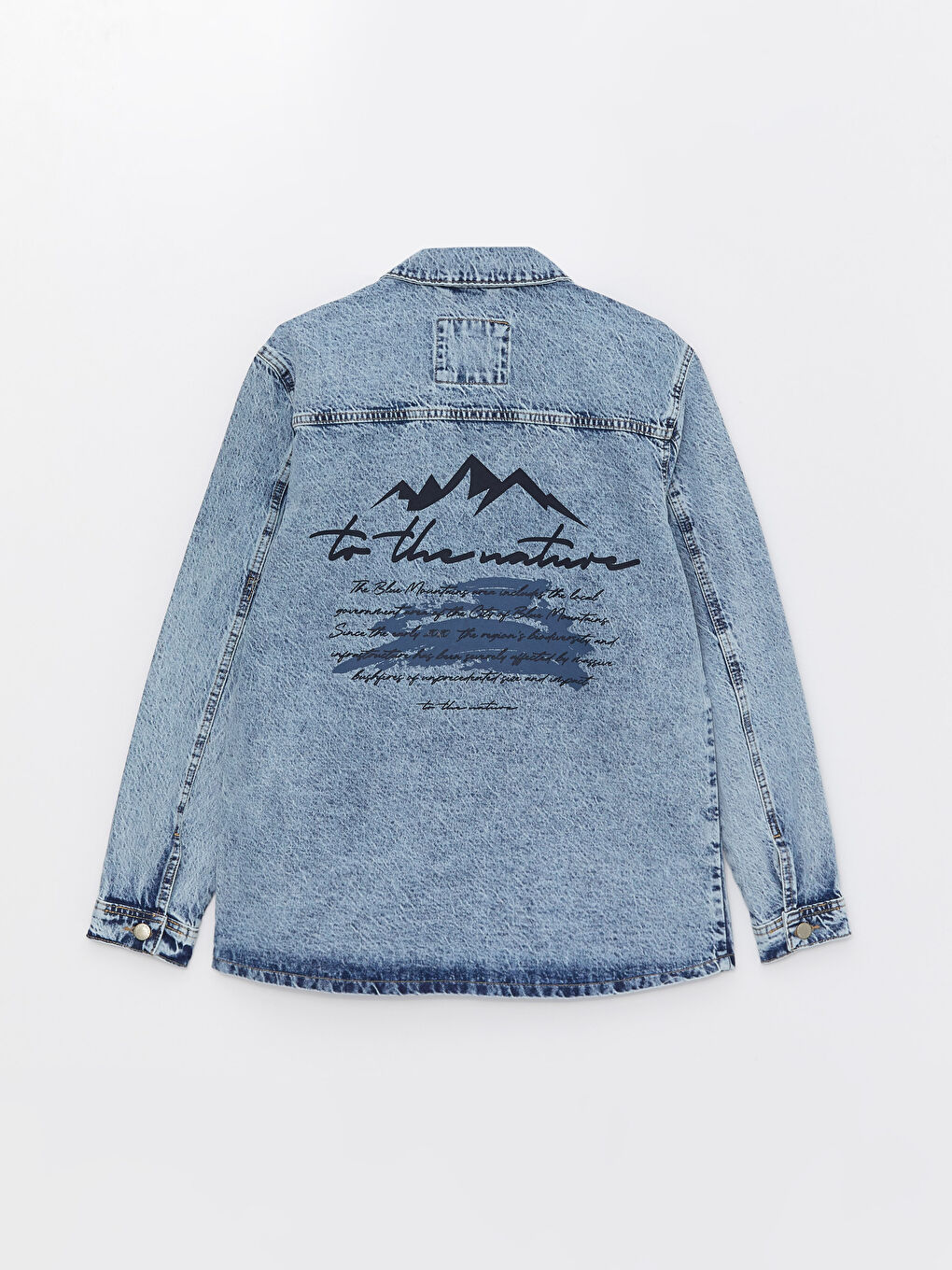 İndigo Standart Kalıp Erkek Jean Ceket-6