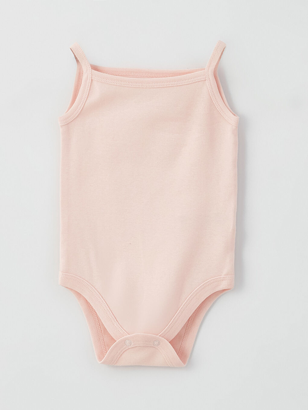 Bodi za bebe devojčice sa kvadratnom kragnom, jednostavan, tanak, sa bretelama, od pamuka, sa dugmetom na kopčanje, pakovanje od 3 komada-1