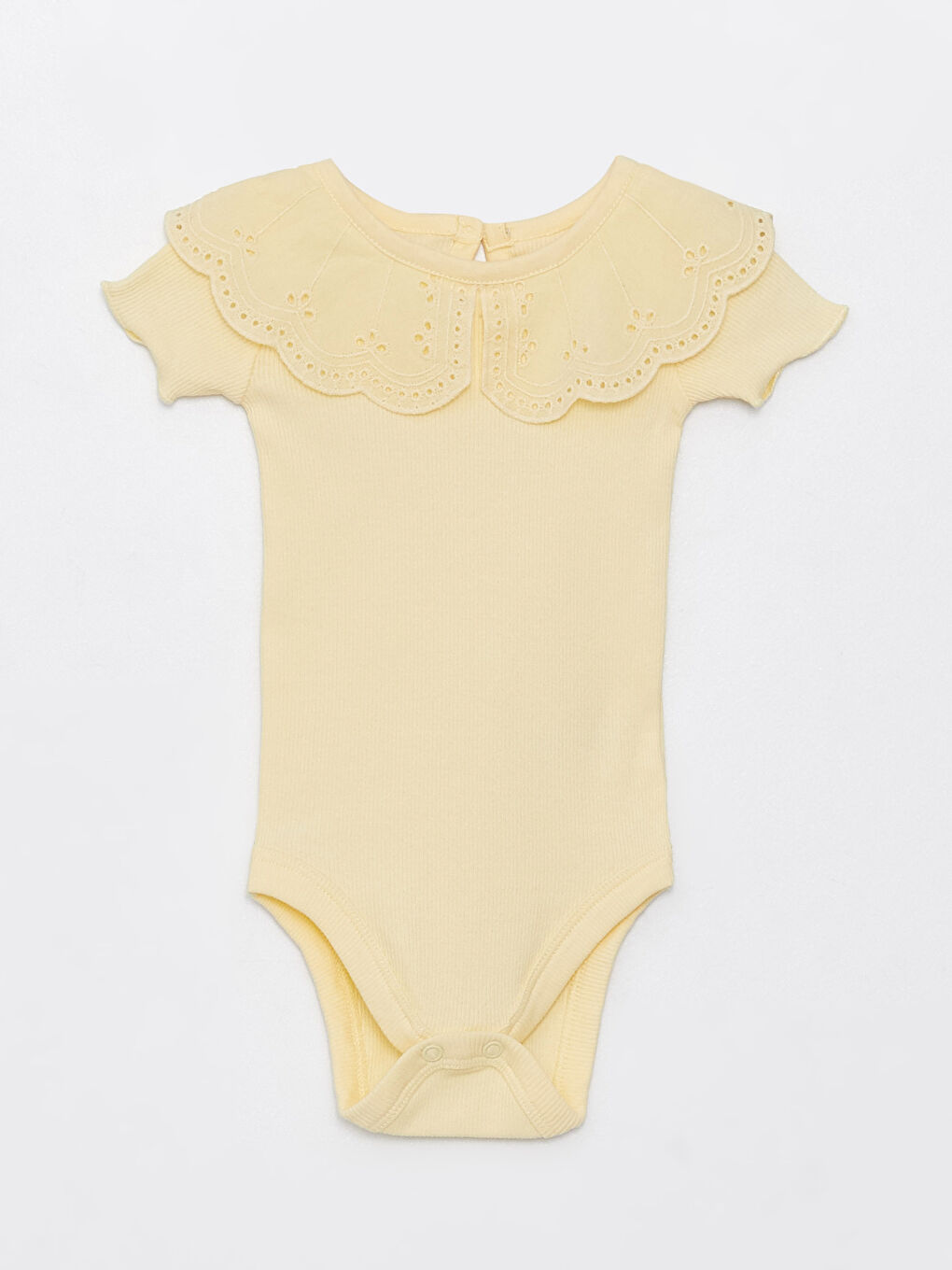 Боди Для Малышек Девочек С Коротким Рукавом, Воротником Питер Пэн И Вышивкой