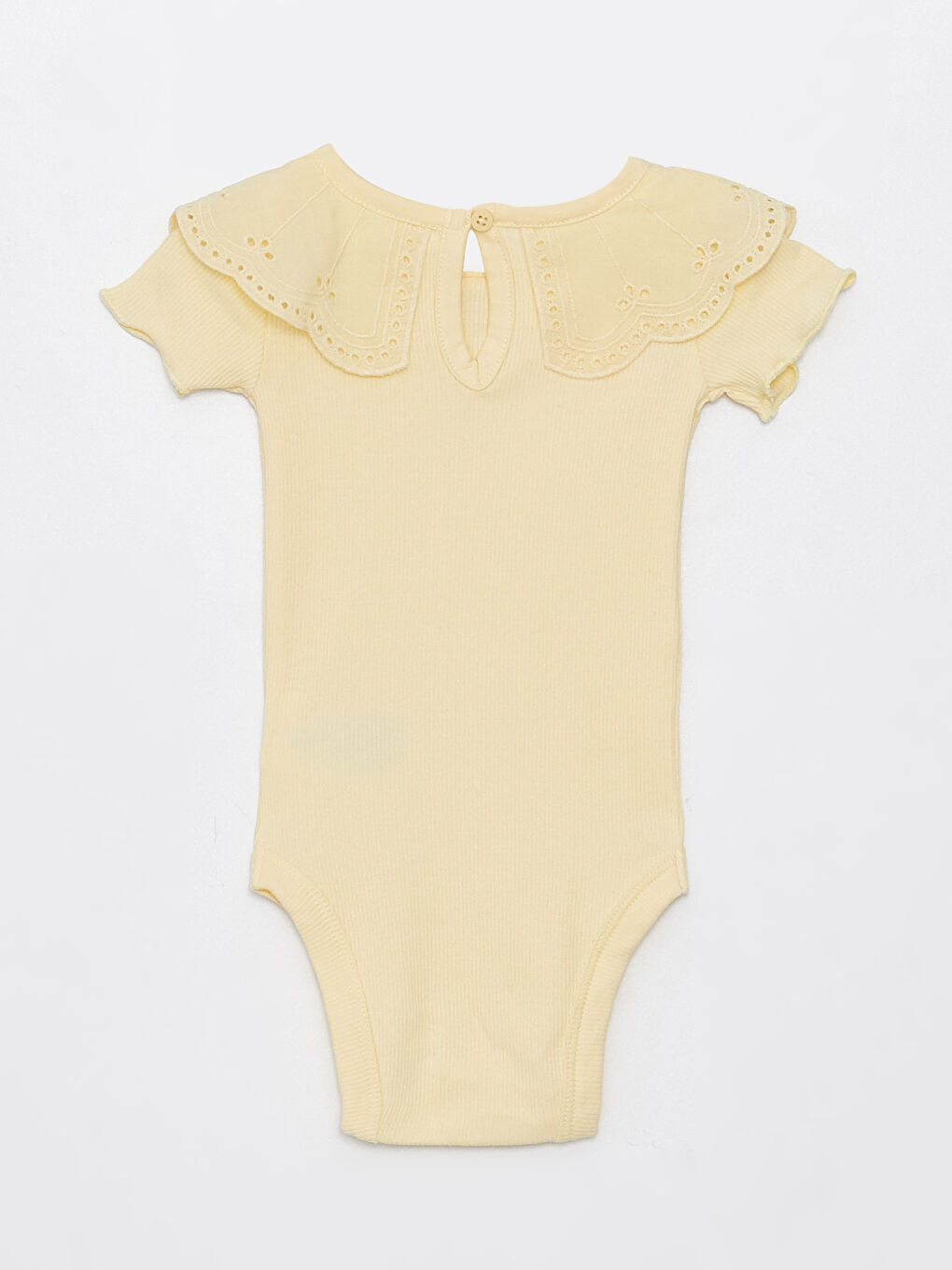 Боди Для Малышек Девочек С Коротким Рукавом, Воротником Питер Пэн И Вышивкой-1