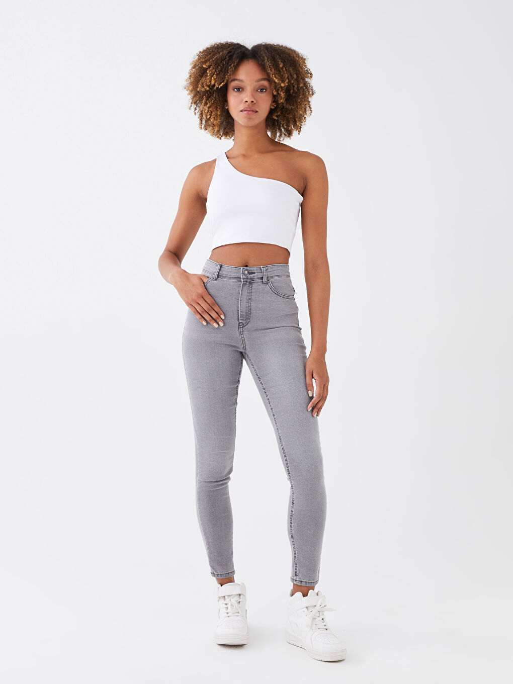 LCW Jeans High Waisted Jupiter Super Skinny Fit Women's Jeans -S36147Z8-GRD