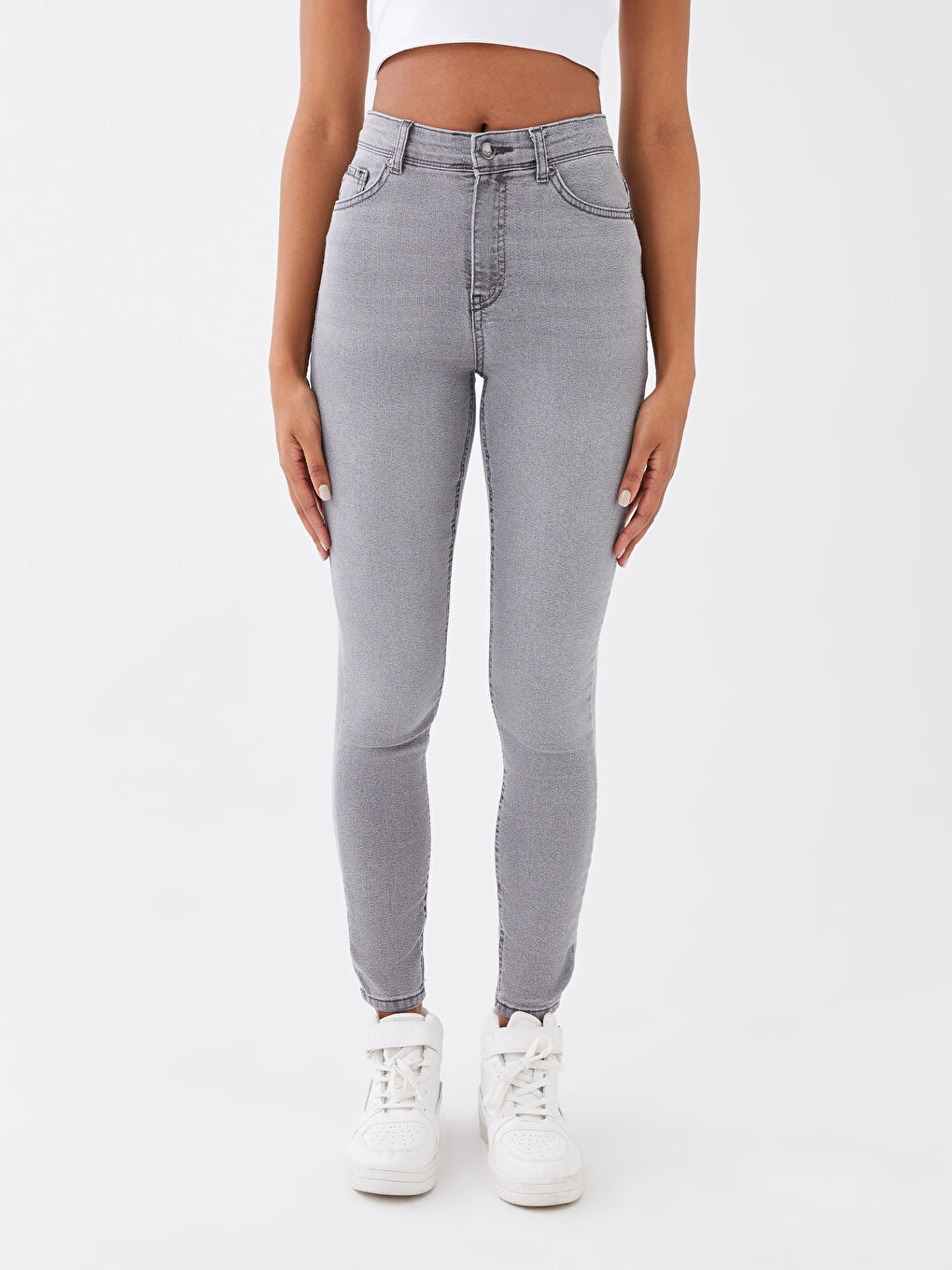 LCW Jeans High Waisted Jupiter Super Skinny Fit Women's Jeans -S36147Z8-GRD