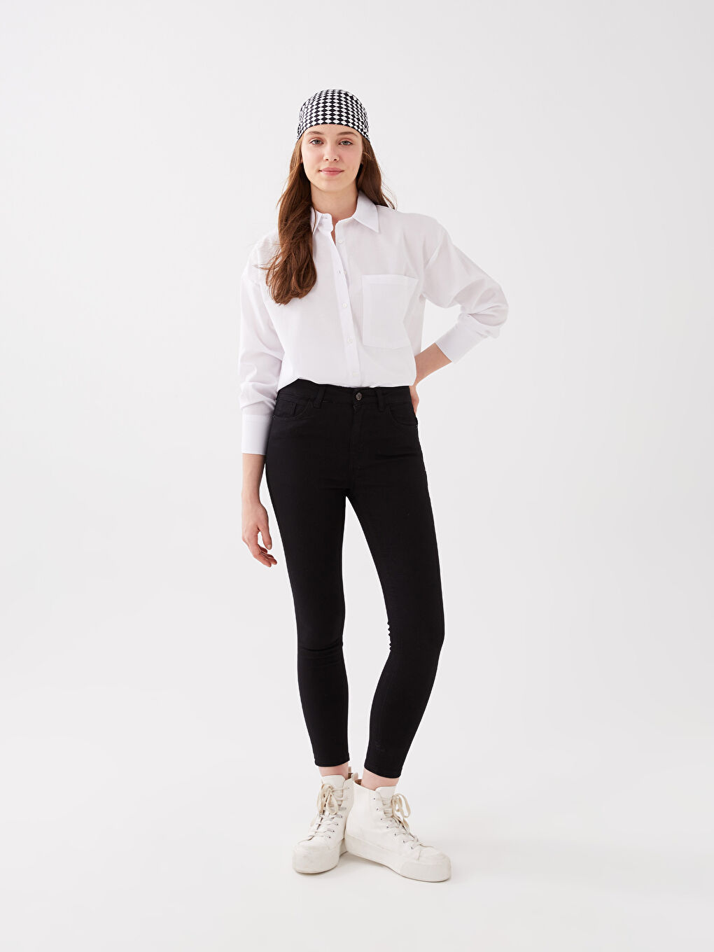 LCW Jeans Дънки с висока талия Юпитер супер скини фит за жени -S36156Z8-327