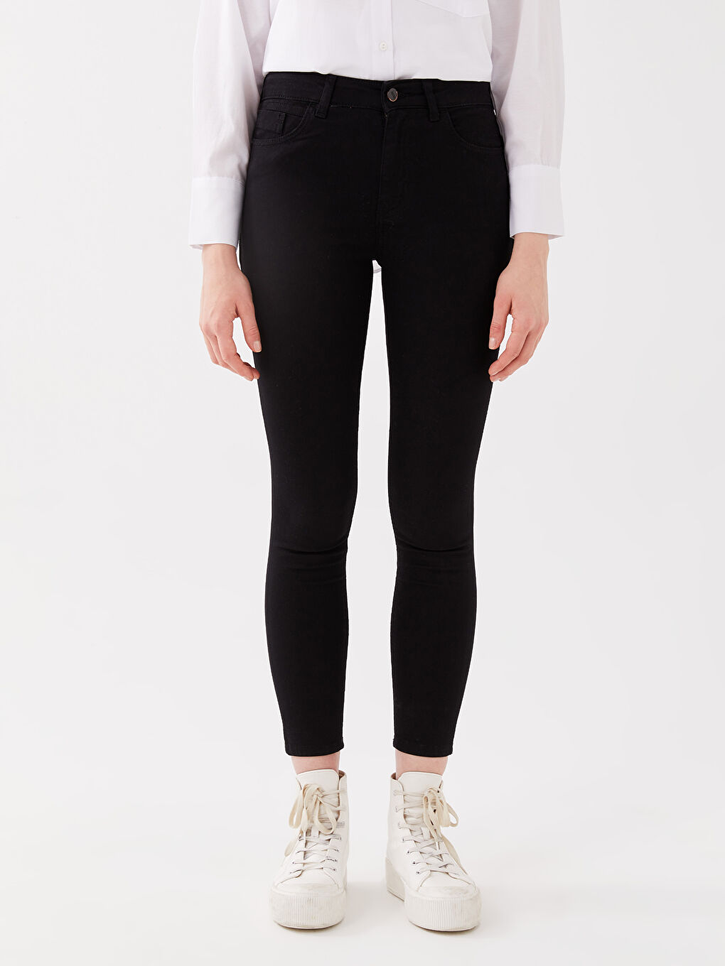 LCW Jeans Дънки с висока талия Юпитер супер скини фит за жени -S36156Z8-327