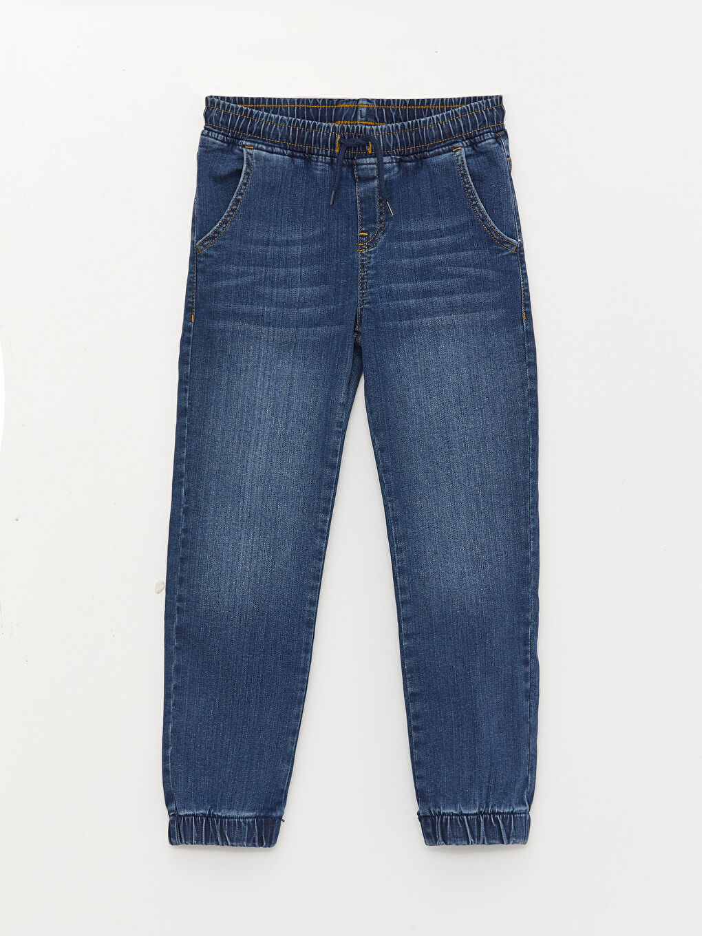 LCW Kids Indigo Slim Fit Beli Lastikli Erkek Çocuk Jean Jogger Pantolon