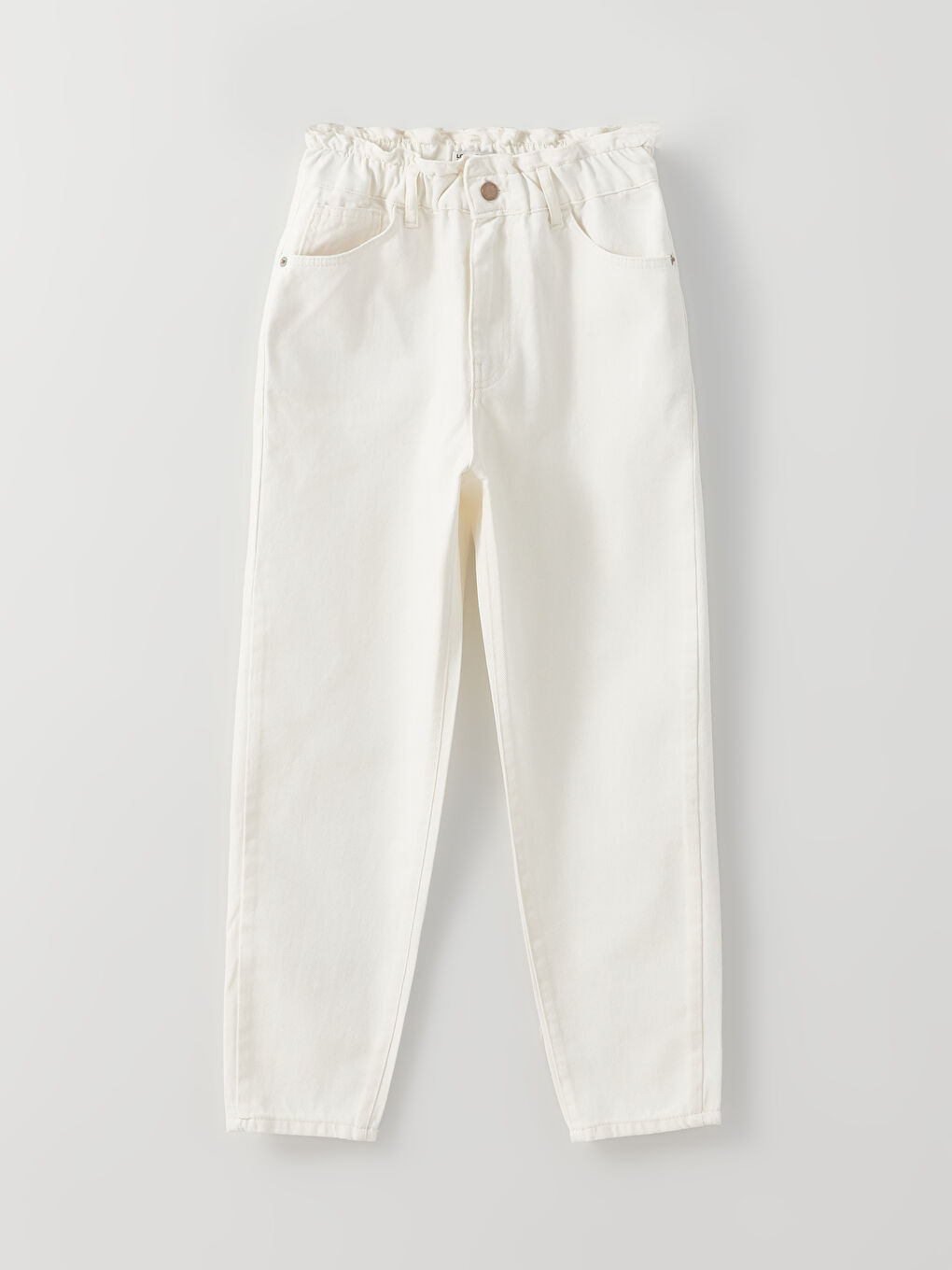 Women's High Waist Slouchy Pocket Detailed Jean Trousers-5