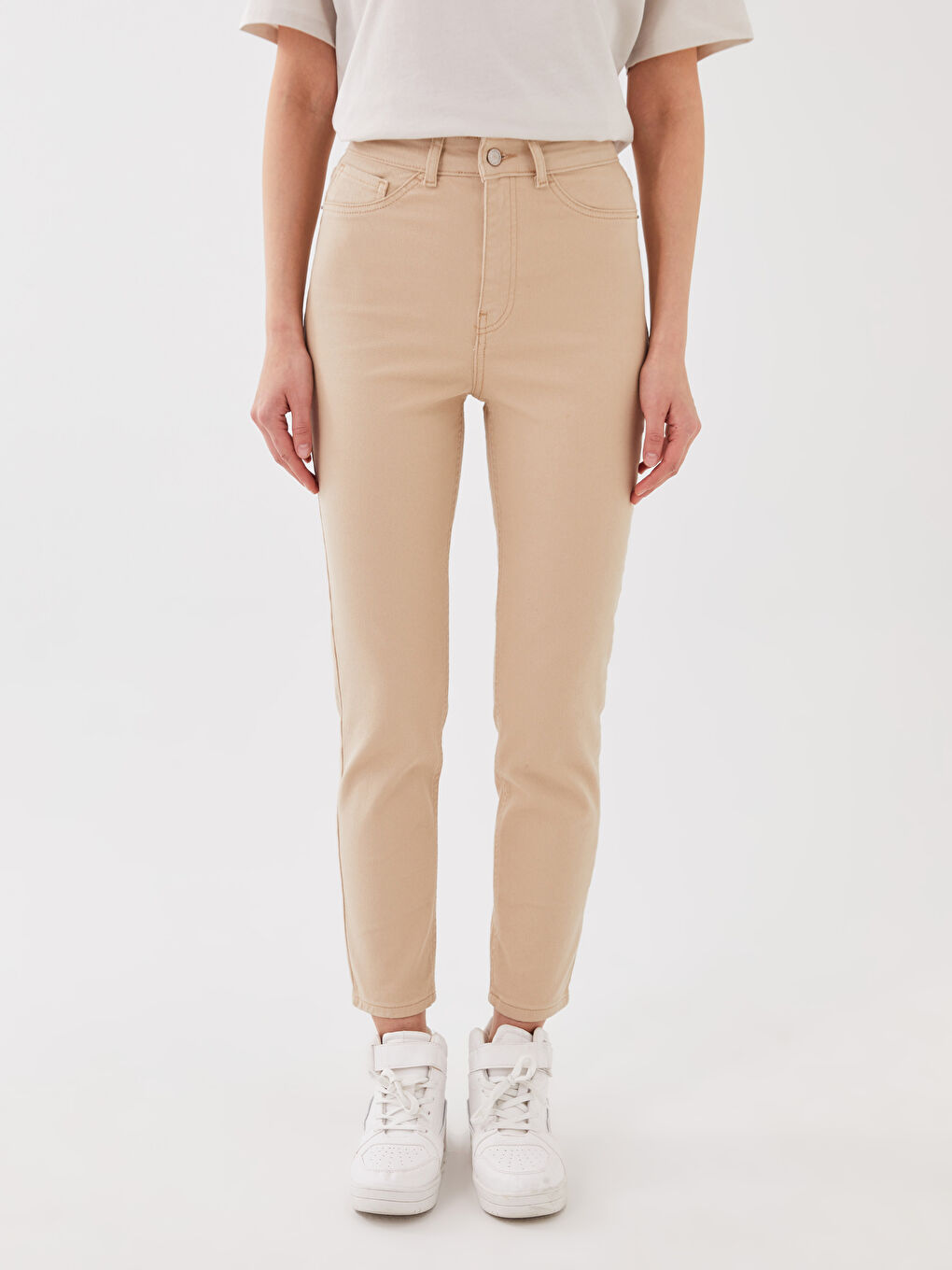 High Waist Slim Fit Women's Jeans -S36185Z8-CR8