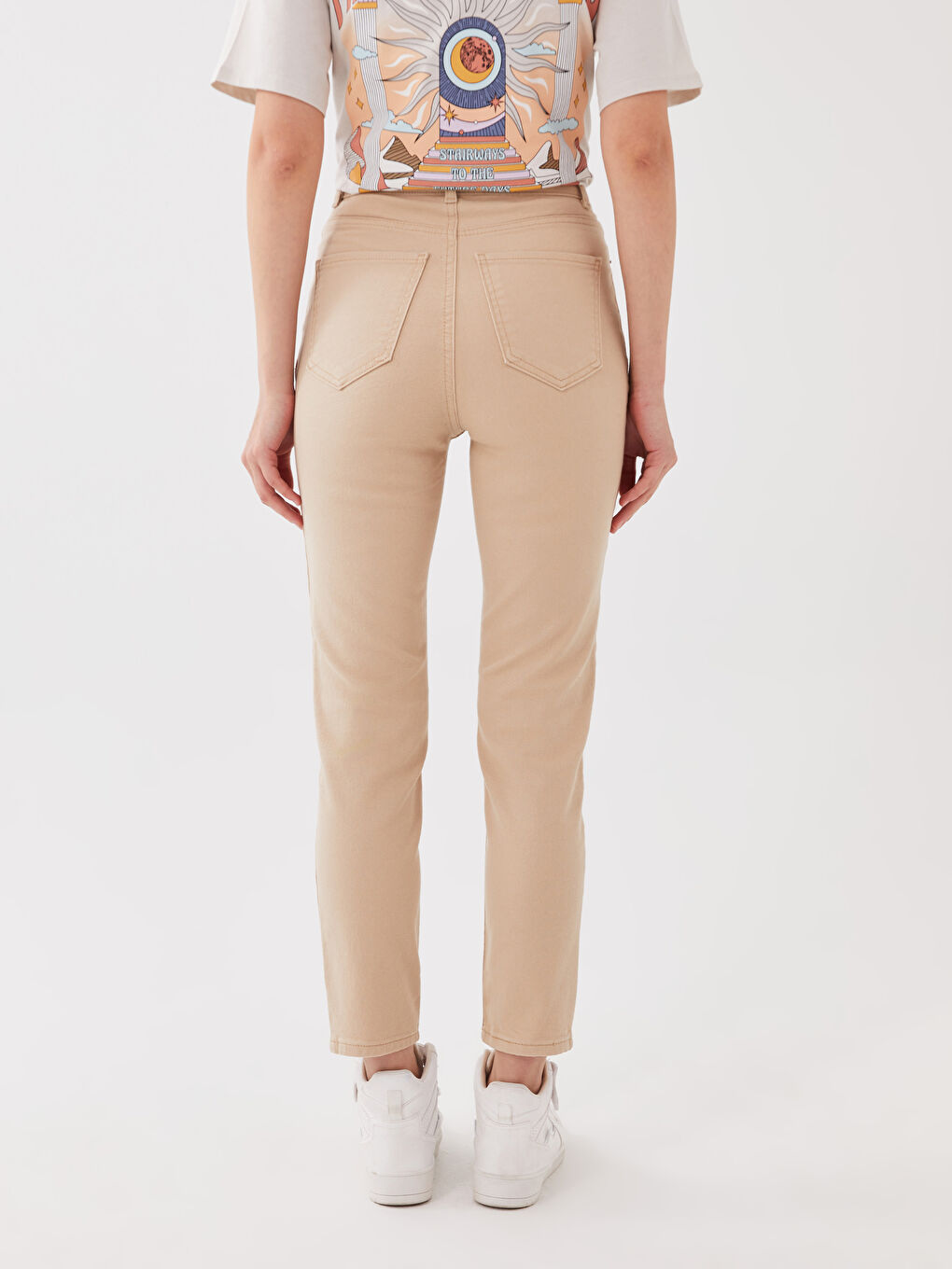 High Waist Slim Fit Women's Jeans -S36185Z8-CR8