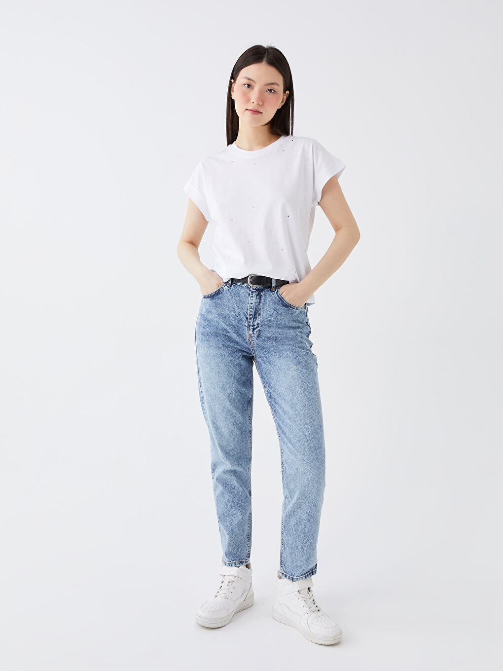 High Waist Mom Fit Women's Jeans-1