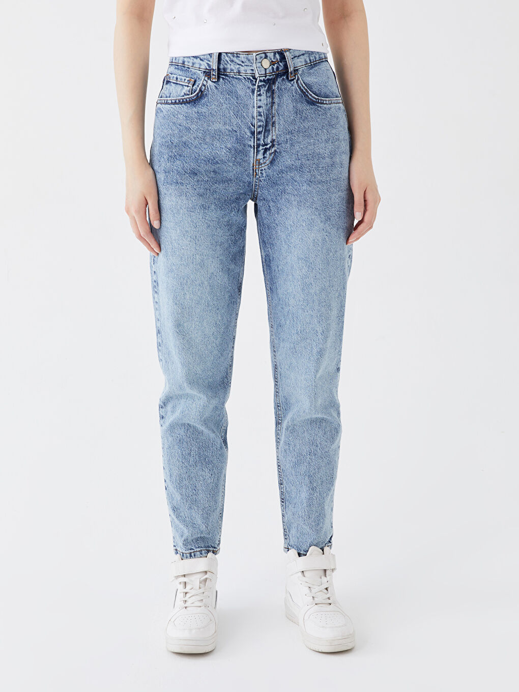 High Waist Mom Fit Women's Jeans-2