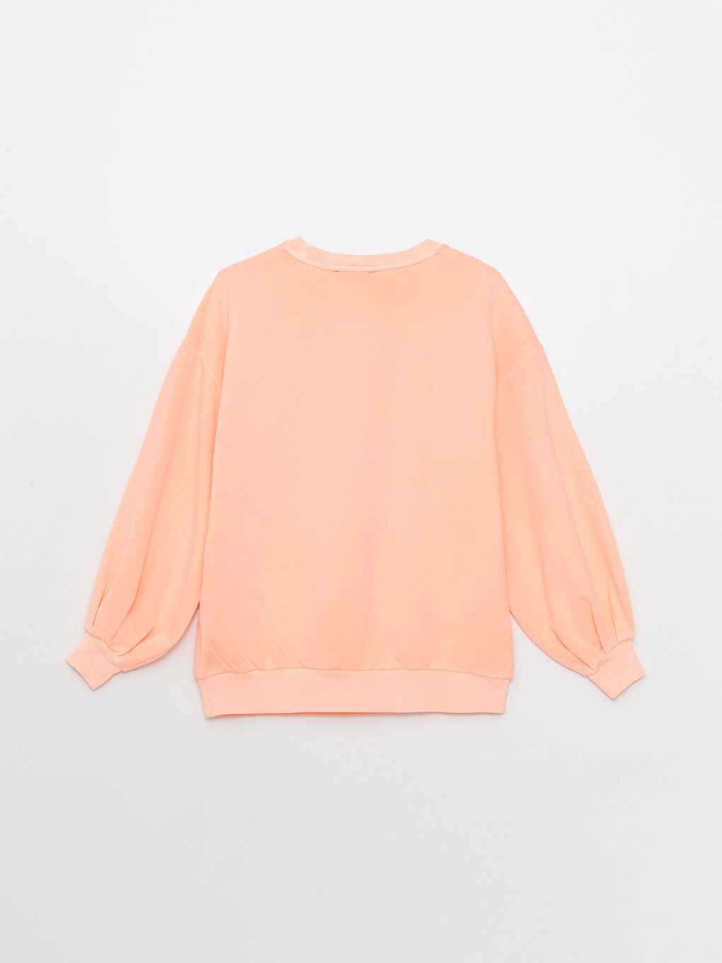 سويت شيرت كم طويل سادة بياقة دائرية للسيدات-6