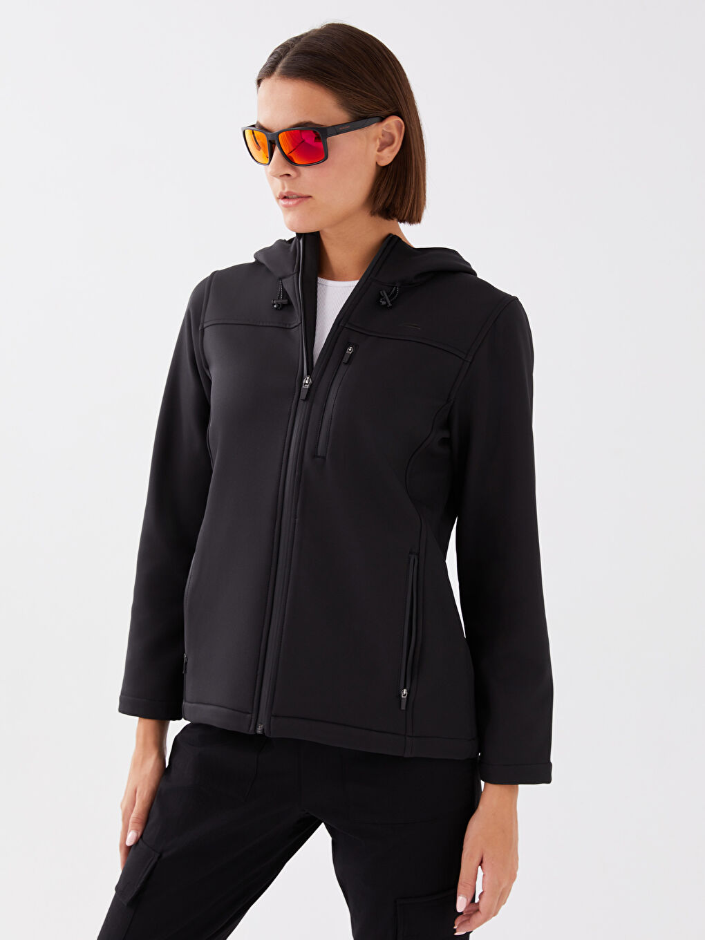 Xside Active Ženski kišni mantil sa kapuljačom, reflektujući, štampan, dugi rukav -S36201Z8-CVL