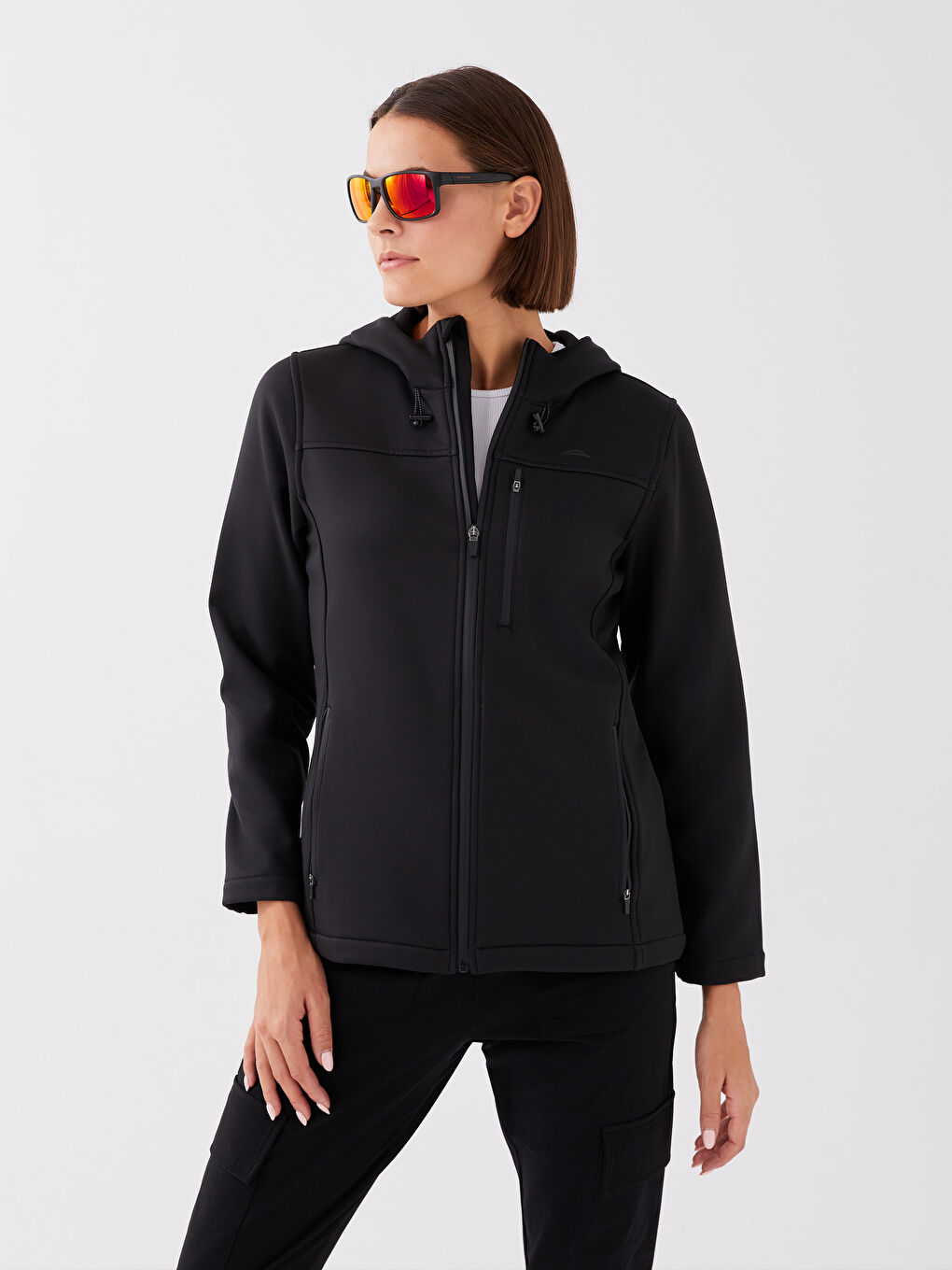 Xside Active Ženski kišni mantil sa kapuljačom, reflektujući, štampan, dugi rukav -S36201Z8-CVL