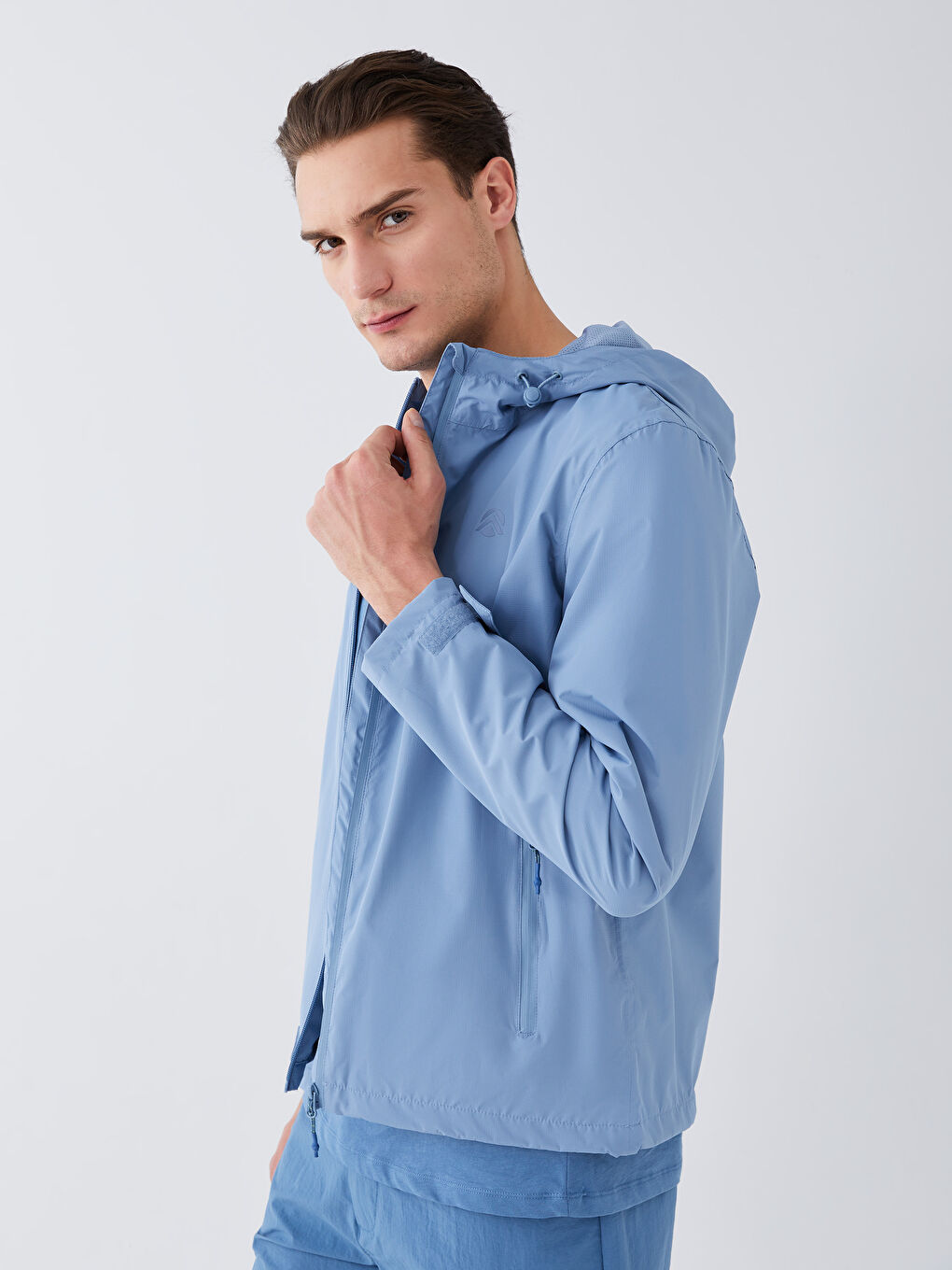 Regular Fit Hooded Men's Raincoat -S36216Z8-R0V