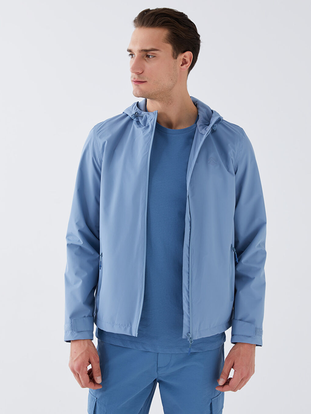 Regular Fit Hooded Men's Raincoat -S36216Z8-R0V