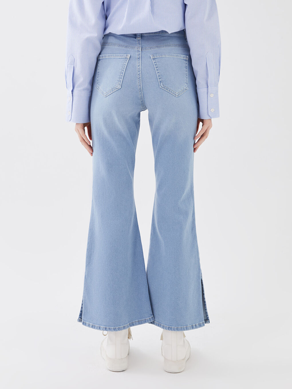 Blugi Evazați Marte cu Talie Înaltă pentru Femei-3