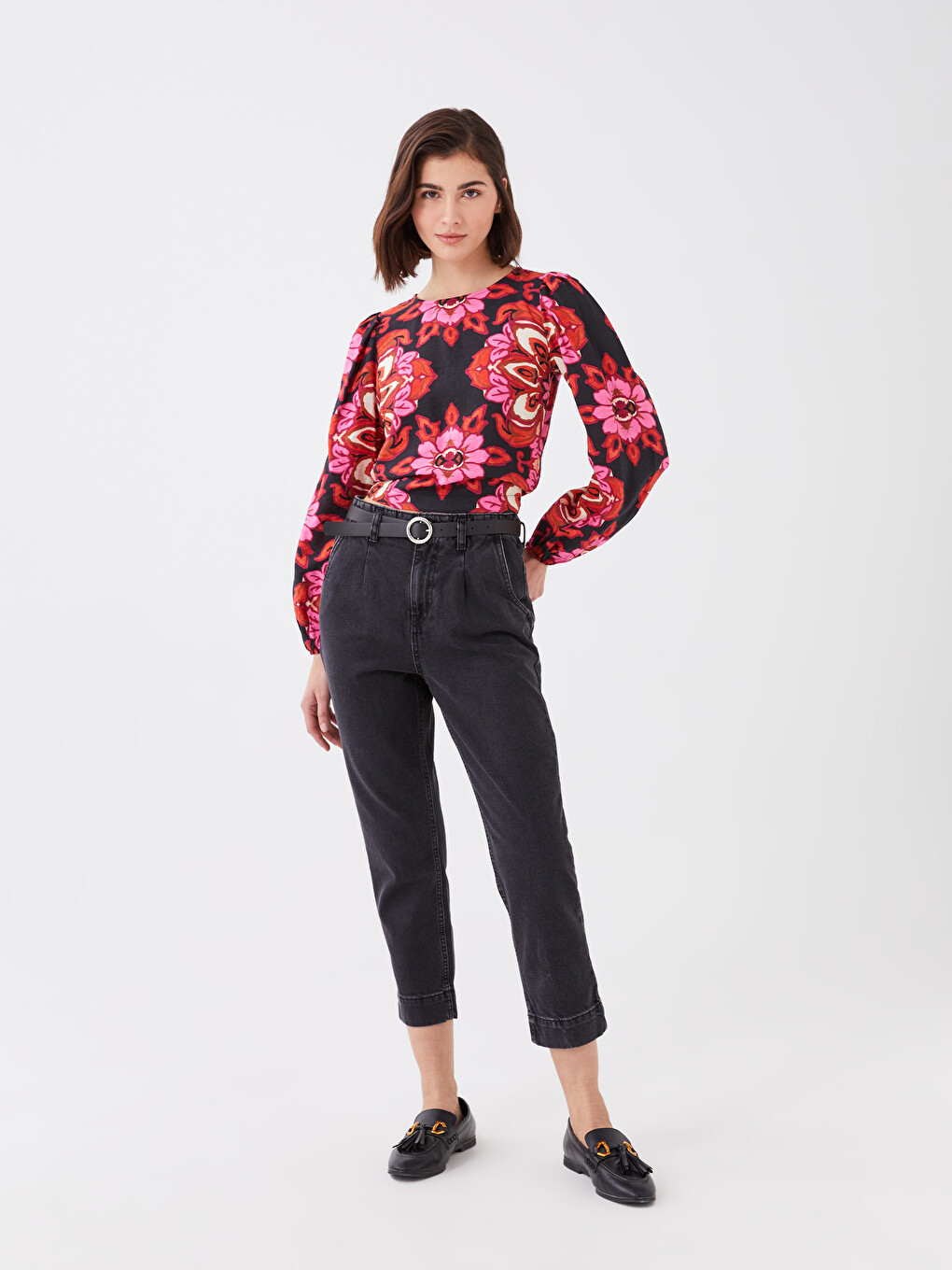 High Waist Mom Fit Women's Jeans-1
