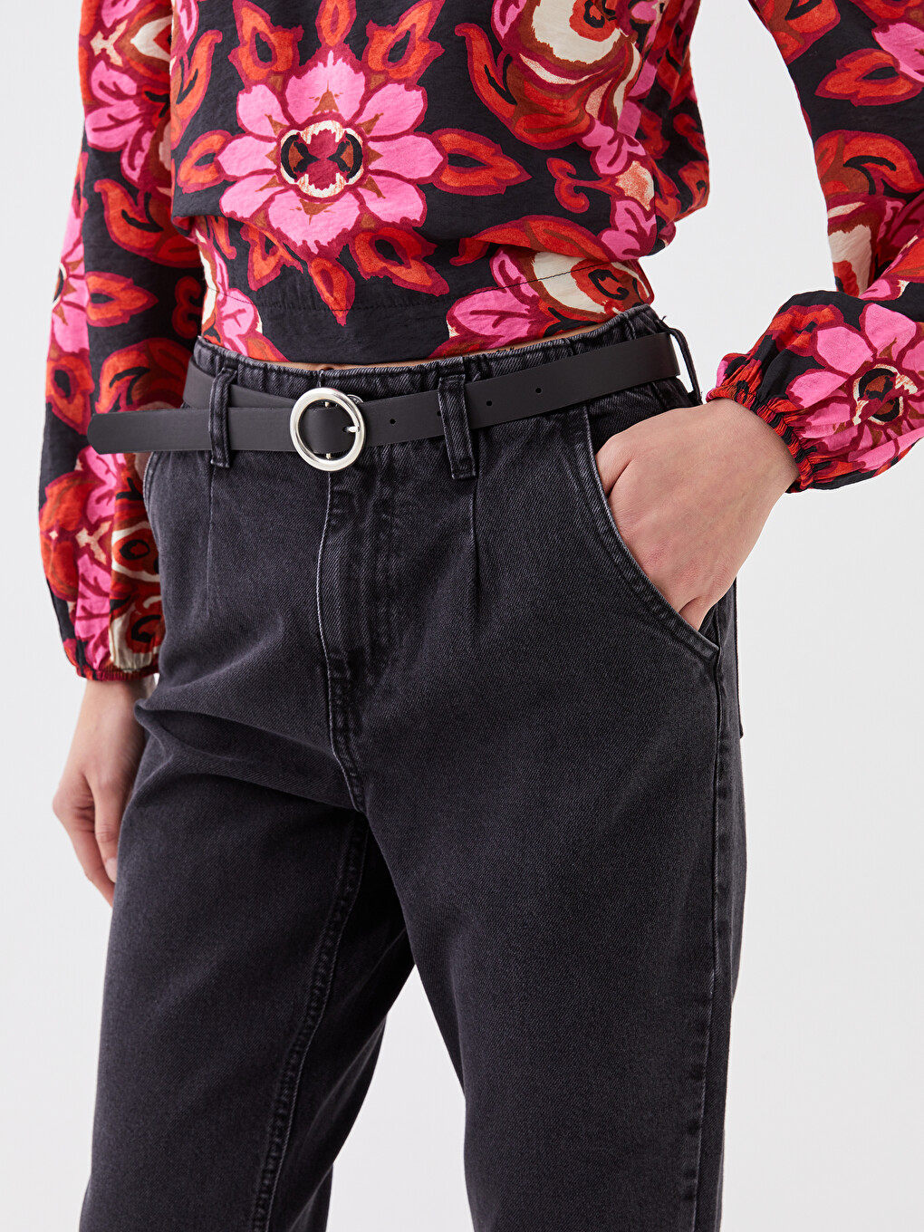 High Waist Mom Fit Women's Jeans-2