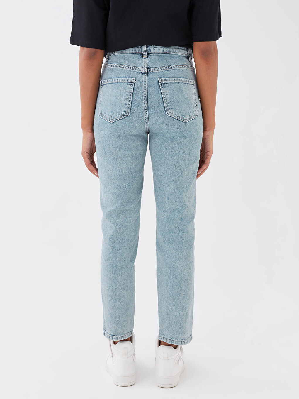LCW Jeans Indigo Yüksek Bel Slim Fit Kadın Jean Pantolon - 4
