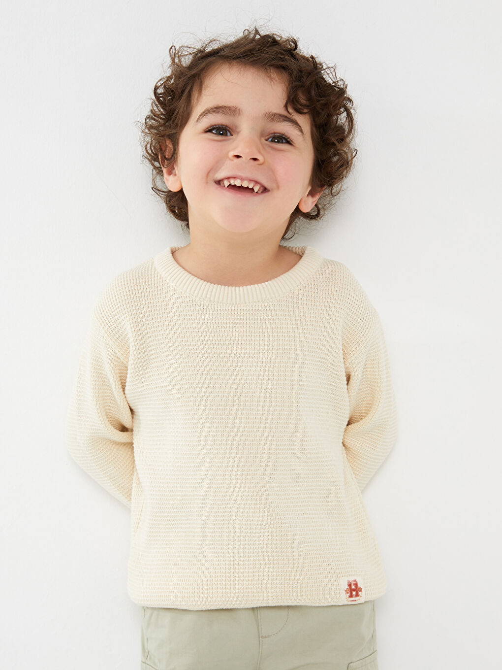 Crew Neck Long Sleeve Baby Boys' Sweater -S36265Z1-QVK