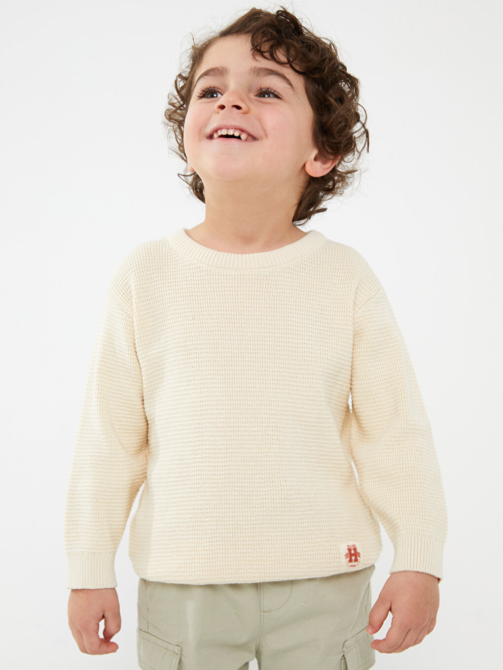 Crew Neck Long Sleeve Baby Boys' Sweater -S36265Z1-QVK