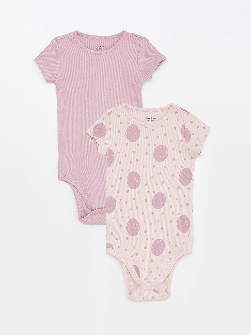 بدلة جسم بنات رضع ياقة دائرية - مجموعتين