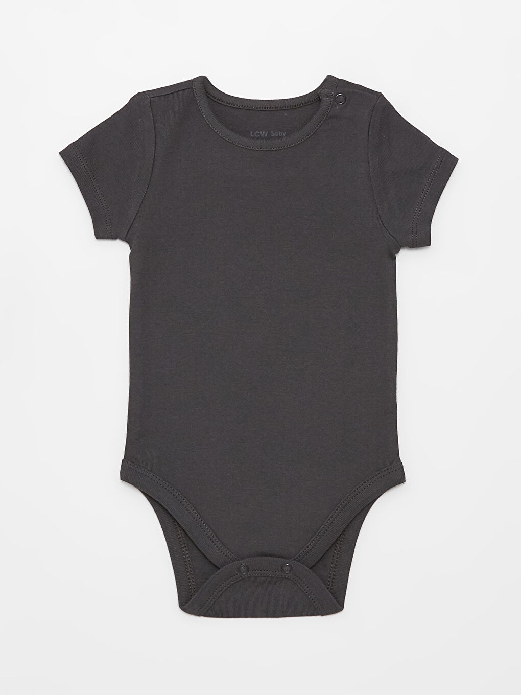 Gri Bisiklet Yaka Kısa Kollu Erkek Bebek Çıtçıtlı Body 3'lü-9