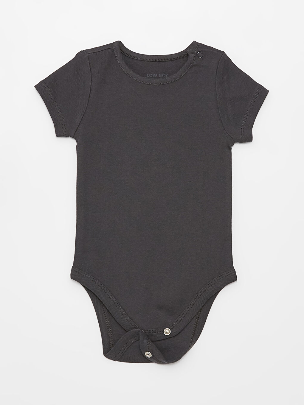 Gri Bisiklet Yaka Kısa Kollu Erkek Bebek Çıtçıtlı Body 3'lü-10